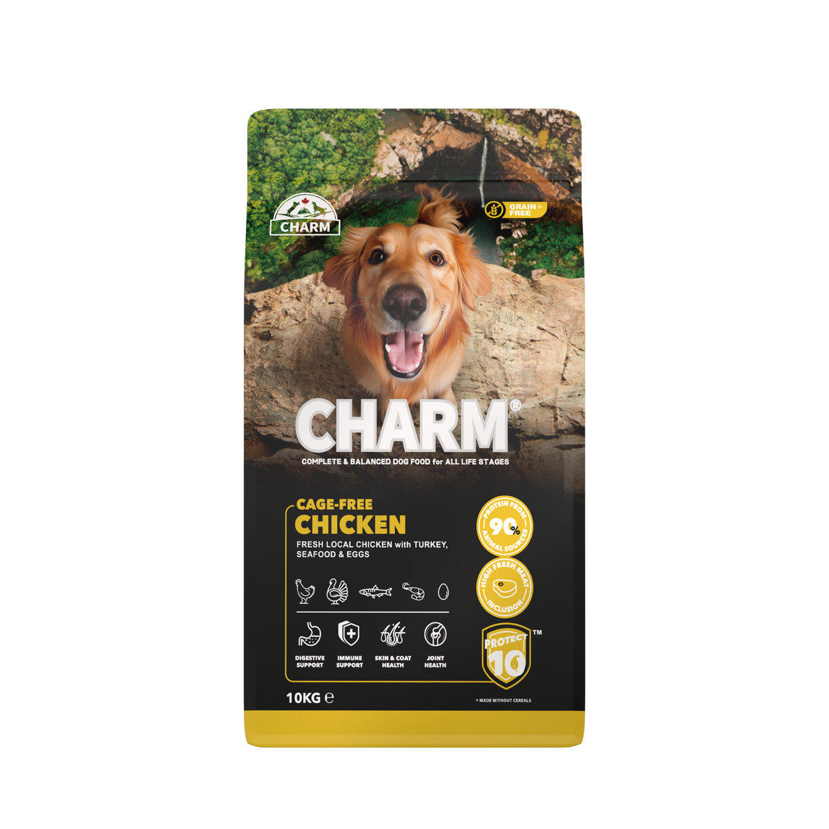 CHARM - Cage-free Chicken - Kornfrit hundefoder med frisk kylling