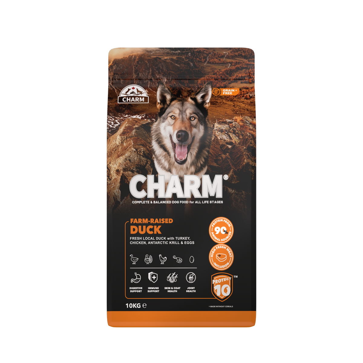 CHARM -  Farm-Raised Duck - Kornfrit hundefoder med gårdopdrættet and