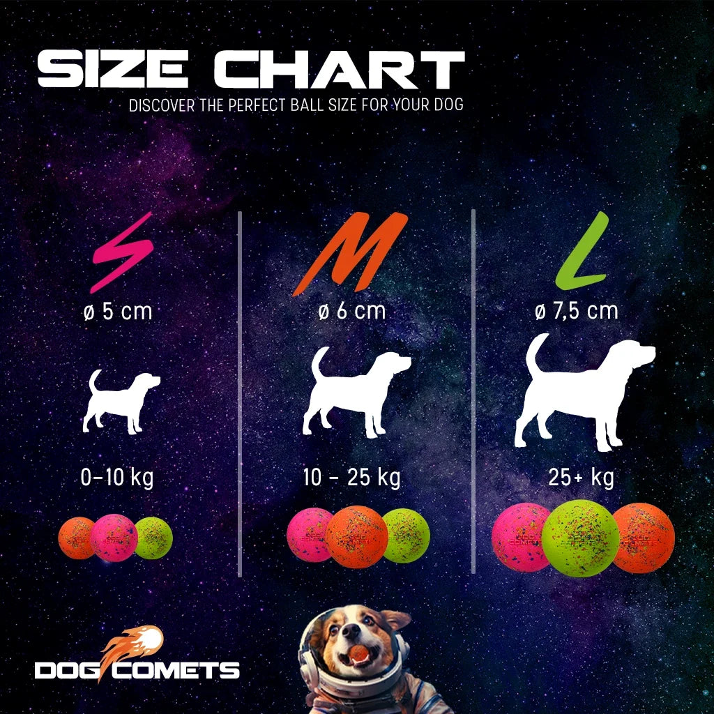 Dog Comets Ball Stardust Sort/Orange