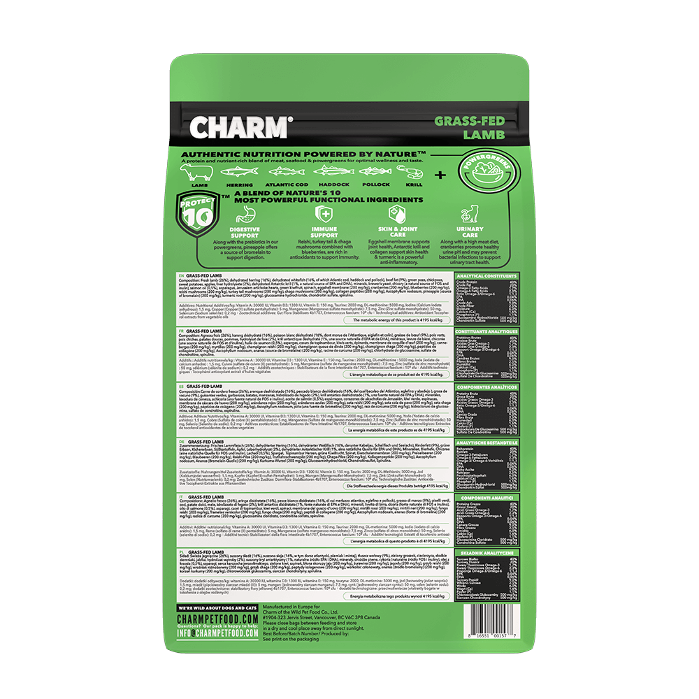 CHARM - Grass-Fed Lamb – Kornfrit kattefoder med frisk lam