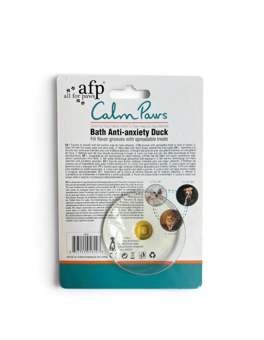 Calm Paws Bath Anti-Anxiety Duck – slikkemåtte med sugekop