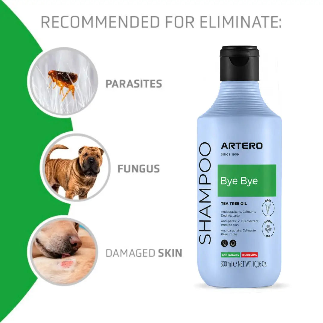 Artero Bye Bye Kløestillende Hundeshampoo med Tea Tree Oil – 300 ml