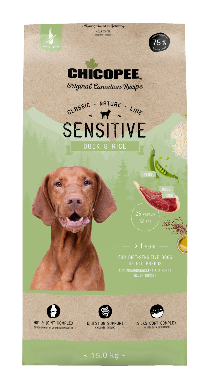 Chicopee Classic Nature Line - Sensitive, Duck & Rice, Adult 15 kg
