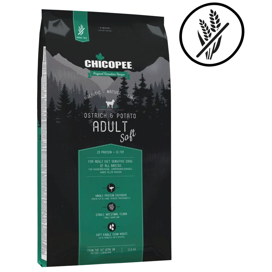 Chicopee Holistic Nature Line - Adult, Ostrich & Potato (semisoft) 12 kg