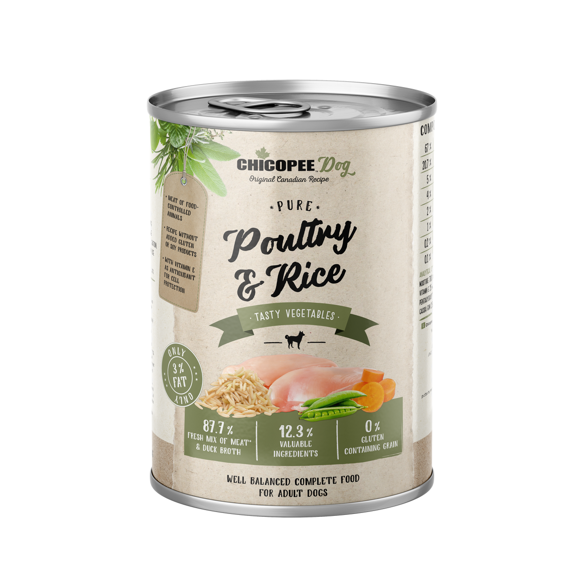 Chicopee Dog Adult - Poultry & Rice 12 x 400 gram