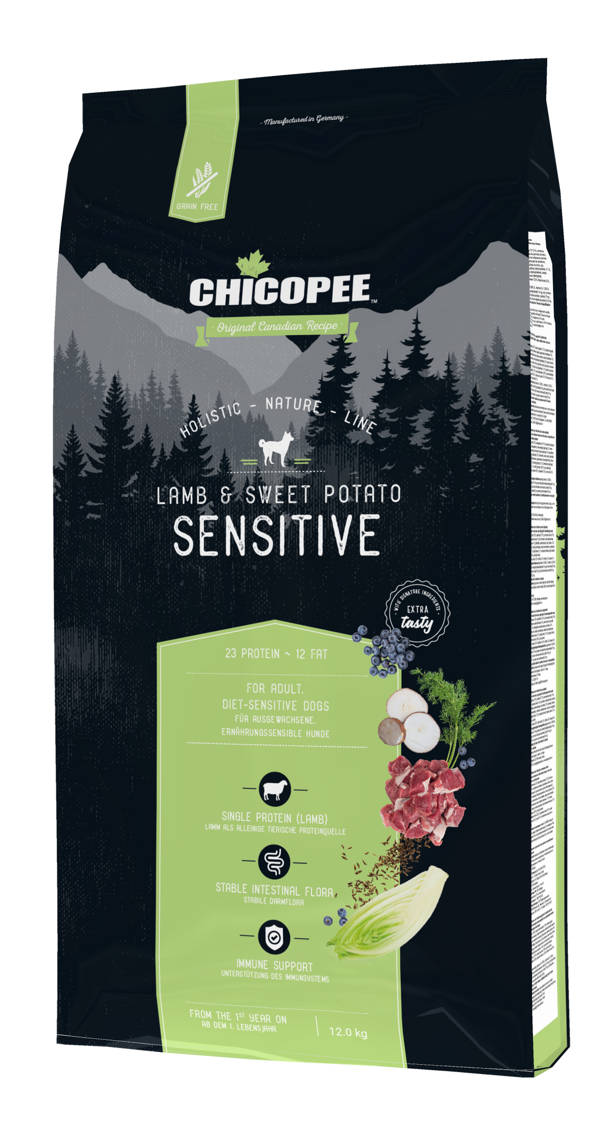 Chicopee Holistic Nature Line - Sensitive Adult, Lamb & Sweet Potato 12 kg