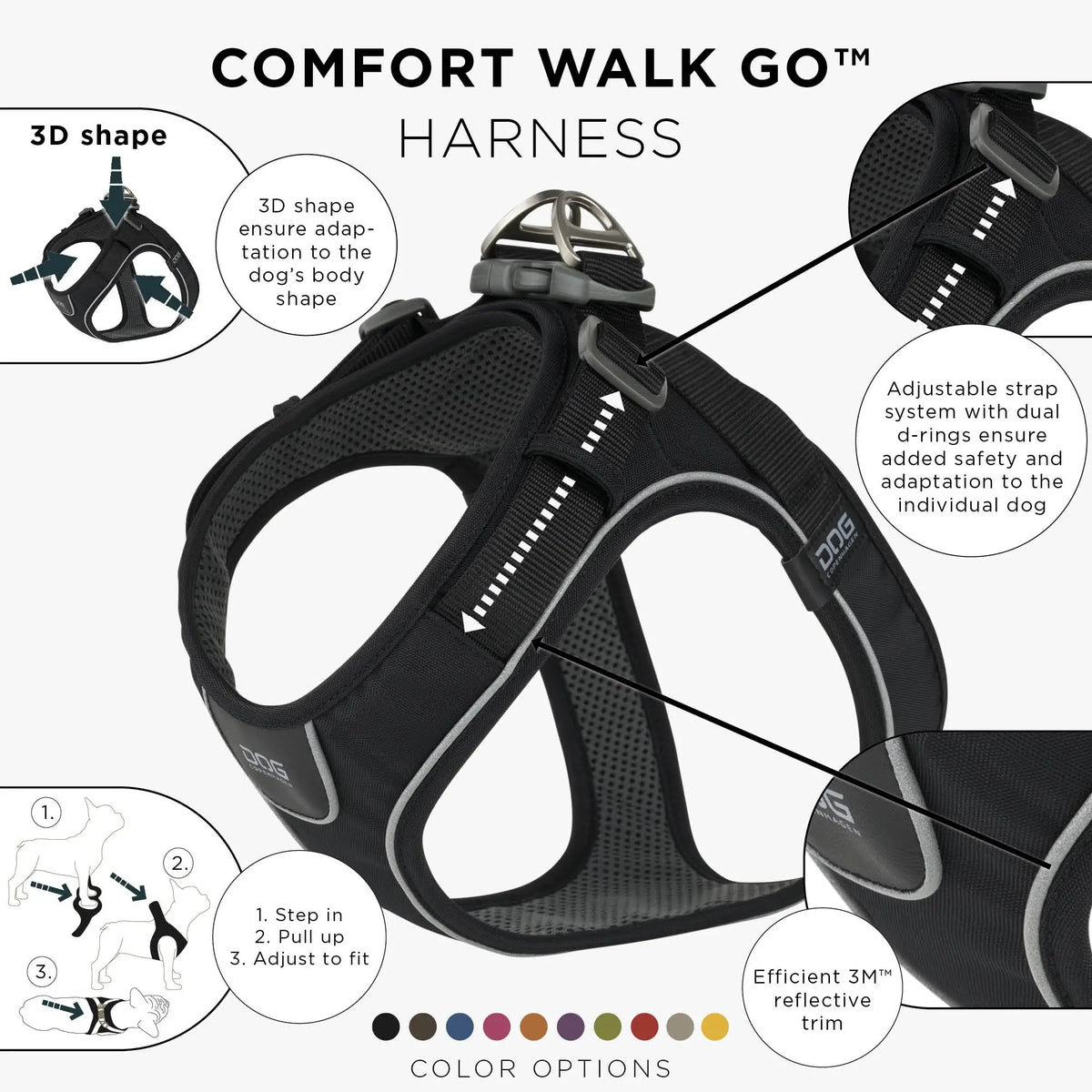 Comfort Walk Go Sele - Sort - Dog Copenhagen