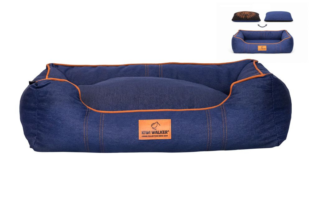Denim Elegance Hundeseng - Kiwi Walker