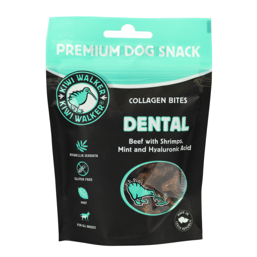Dental - Oksekød med Rejer, Mynte og Hyaluronsyre - KIWI WALKER