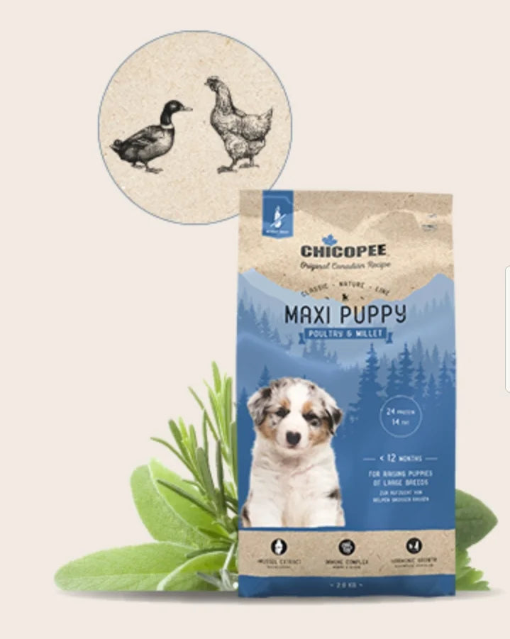 Chicopee Classic Nature Line - Maxi Puppy, Poultry & Millet 15 kg
