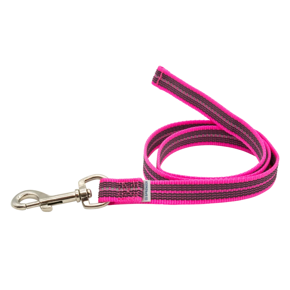 Sprenger Reflective Nylon Hundesnor – Slidstærk & Reflekterende, Pink