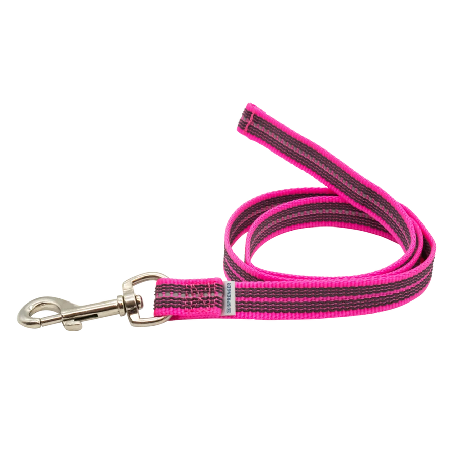 Sprenger Reflective Nylon Hundesnor – Slidstærk & Reflekterende, Pink