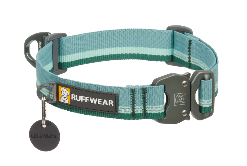 Grøn Top Rope halsbånd med metalspænde - Ruffwear