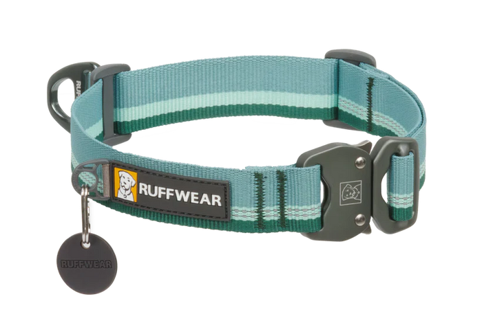 Grøn Top Rope halsbånd med metalspænde - Ruffwear