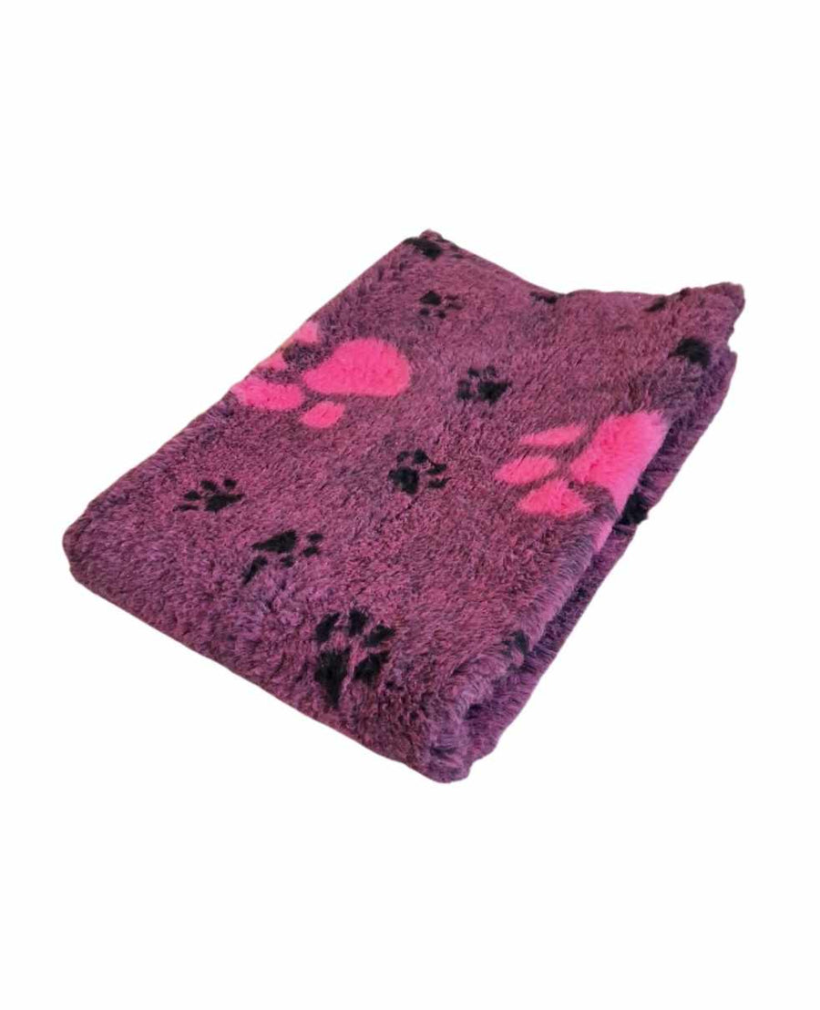VetBed - Pink meleret med store pink poter og små sorte poter