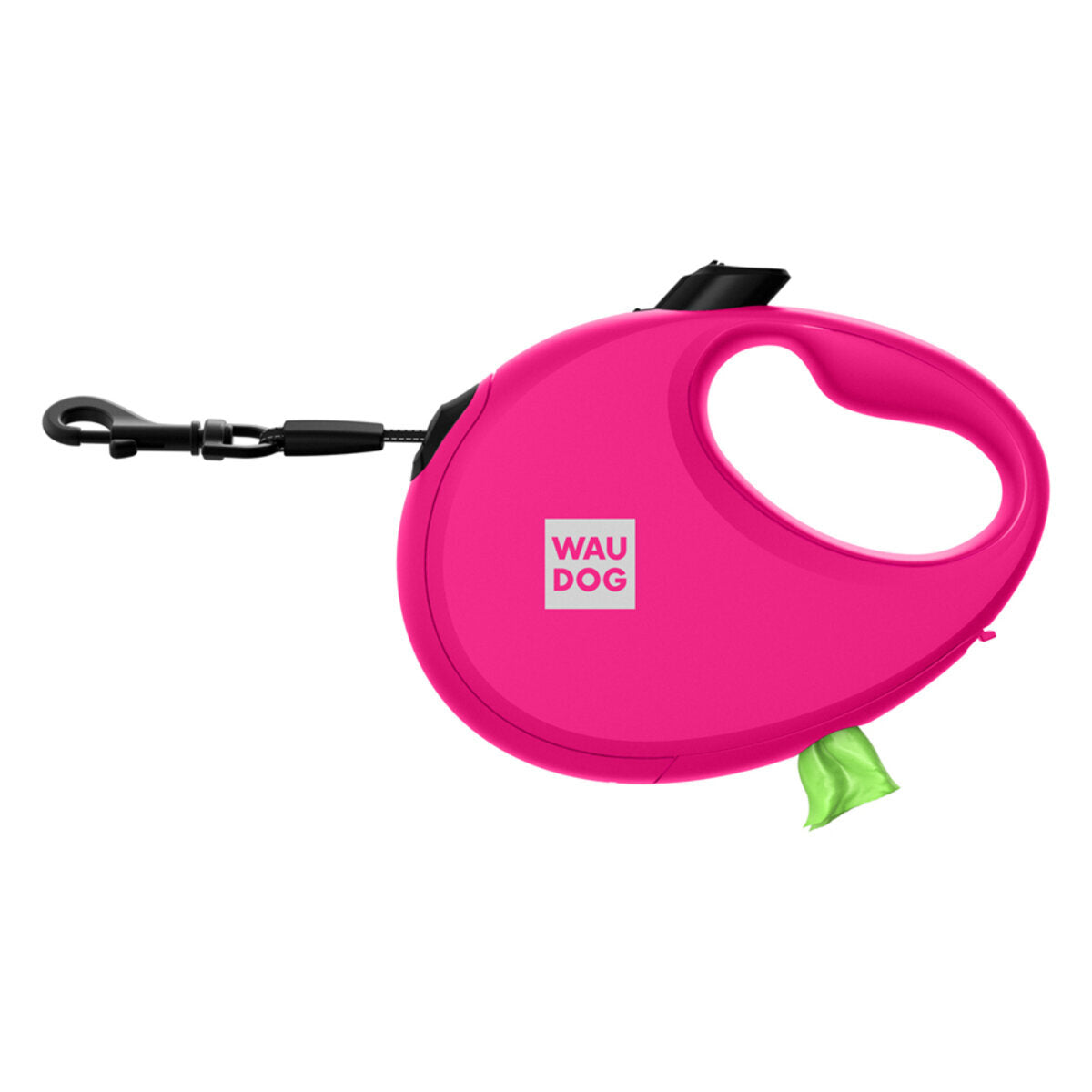 WAU DOG Flexline med poseholder - Pink