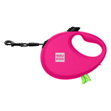 WAU DOG Flexline med poseholder - Pink