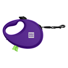 WAU DOG Flexline med poseholder - Lilla