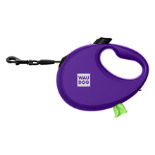 WAU DOG Flexline med poseholder - Lilla