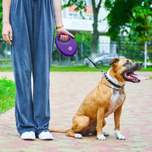WAU DOG Flexline med poseholder - Lilla