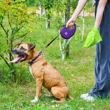 WAU DOG Flexline med poseholder - Lilla