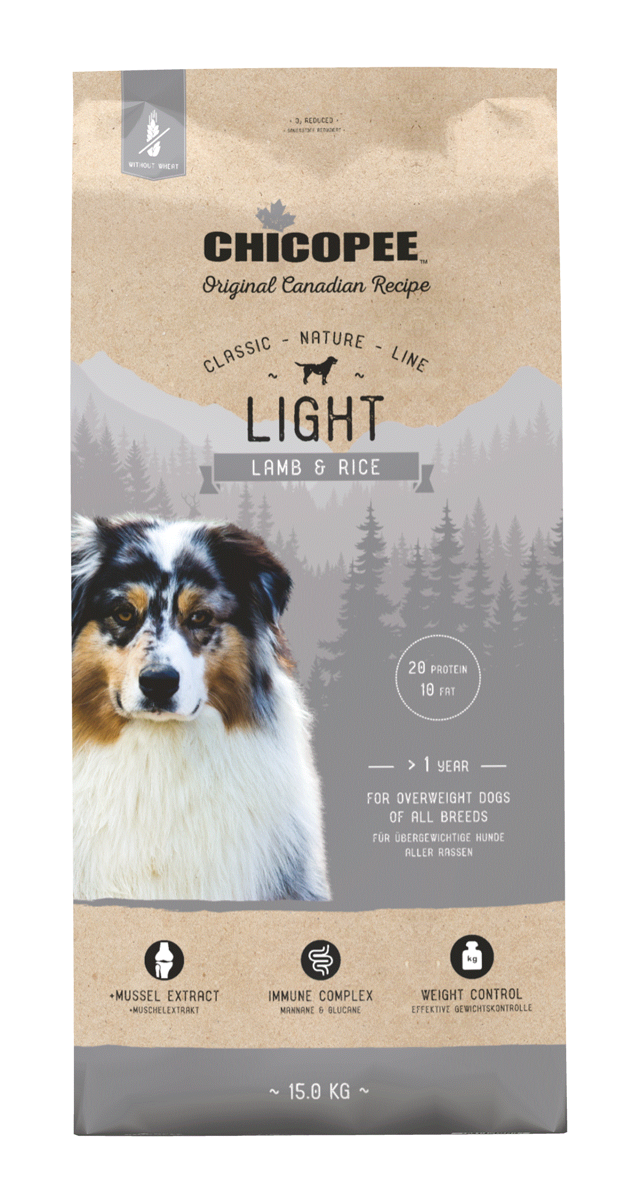 Chicopee Nature Line - Light Adult, Lamb & Rice 2 kg