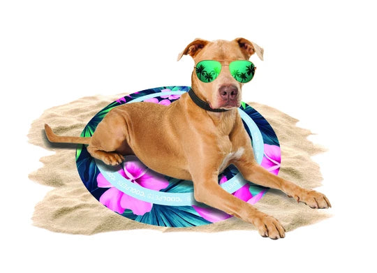 CoolPets tropisk premium kølemåtte blomst