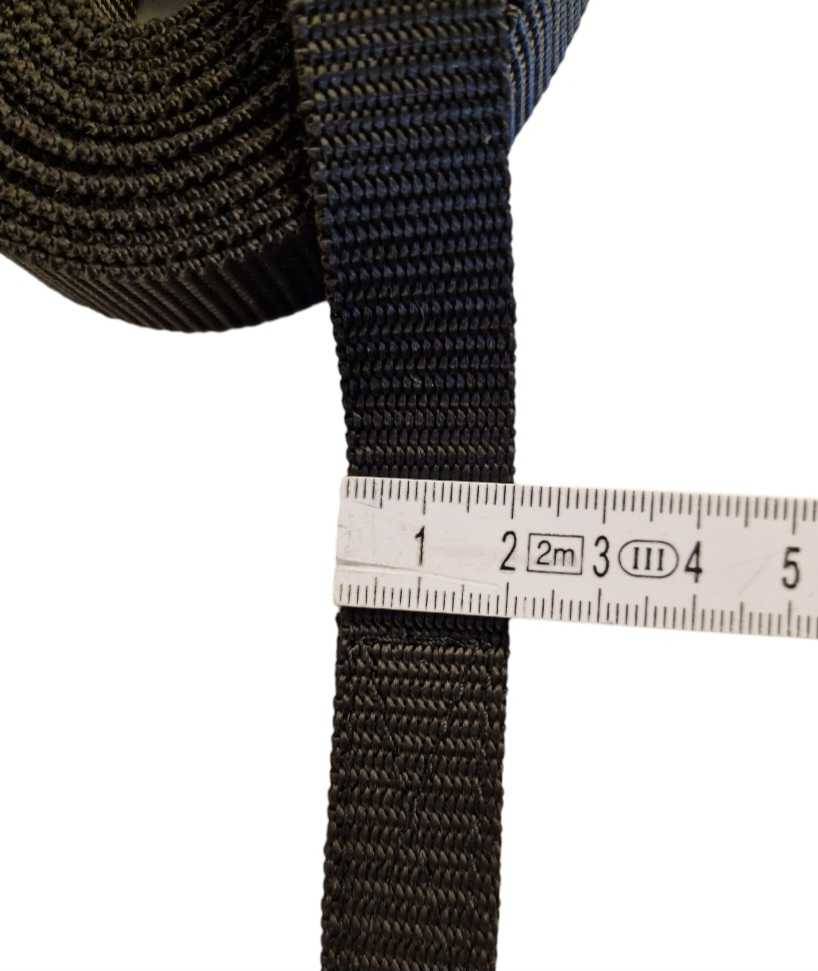 10 m flad webbing line m/håndtag