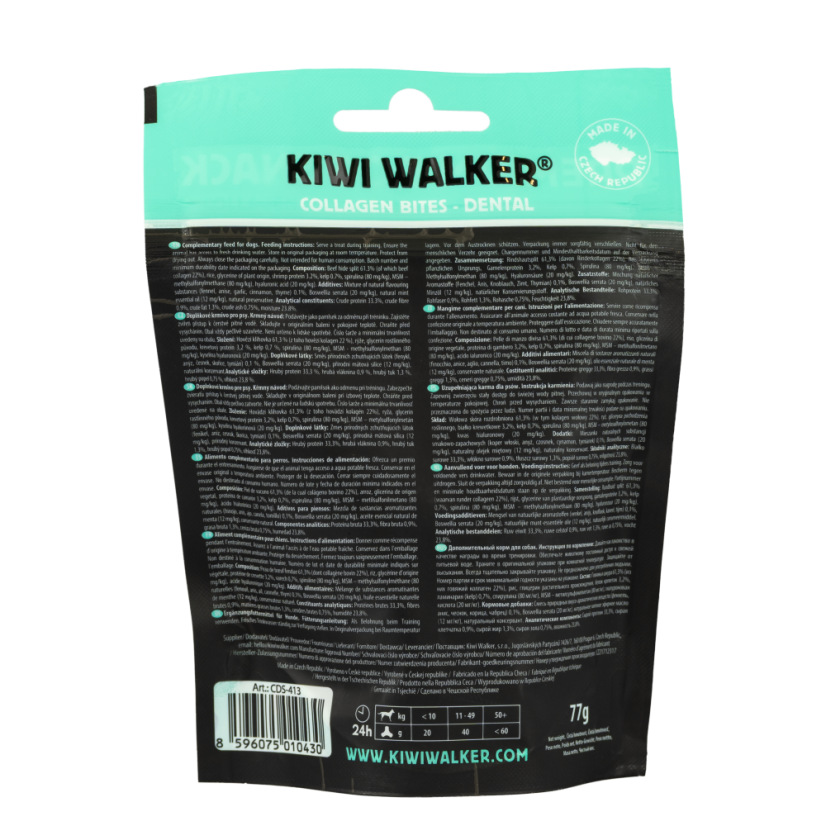 Dental - Oksekød med Rejer, Mynte og Hyaluronsyre - KIWI WALKER