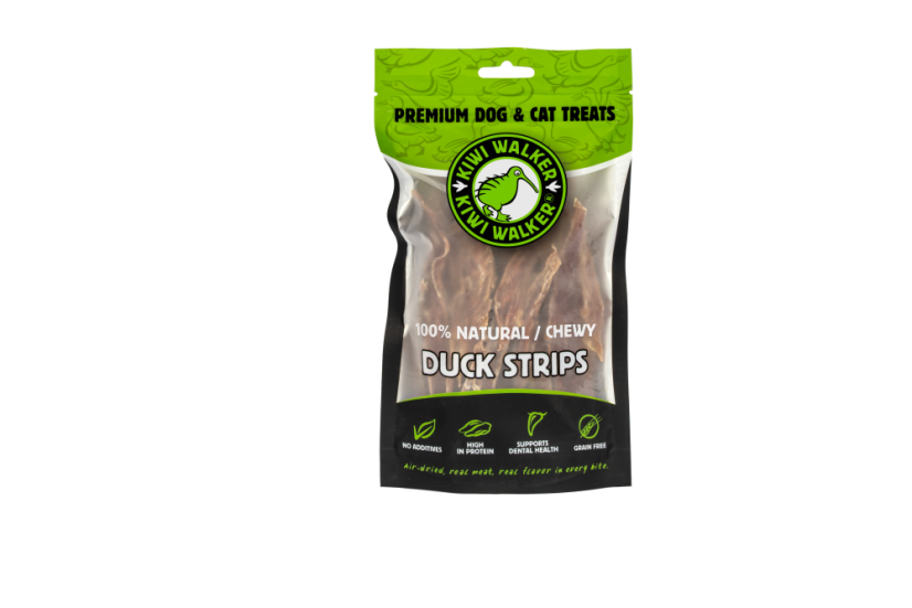 Duck Strips (100% Natural / Chewy) - Premium Dog & Cat Treats - Kiwi Walker