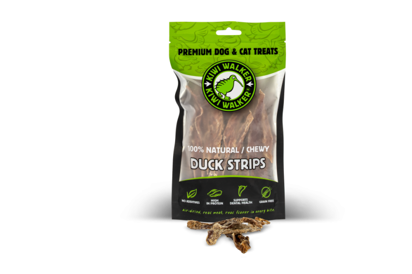 Duck Strips (100% Natural / Chewy) - Premium Dog & Cat Treats - Kiwi Walker