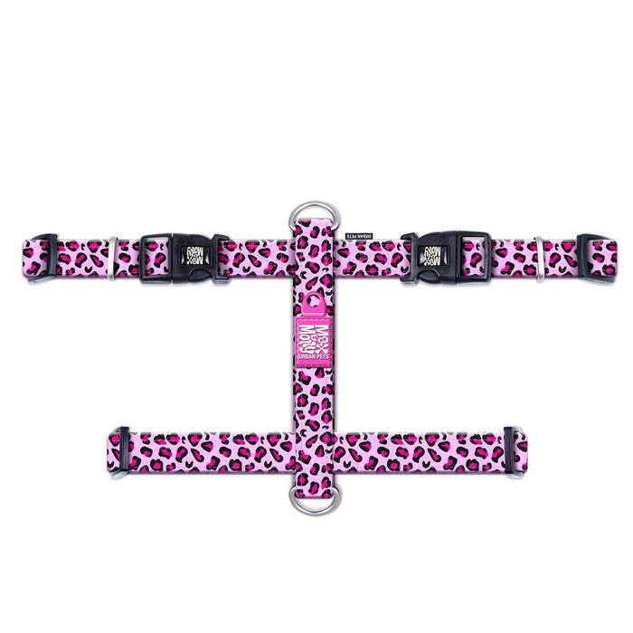 Pink Leopard - neopren sele