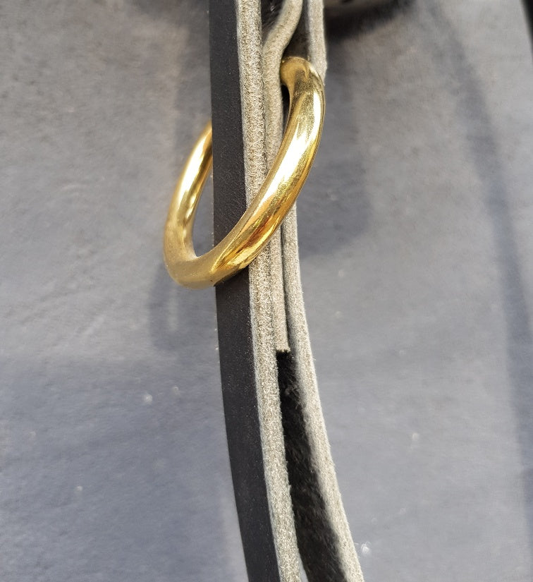 Hundefører line læder dobbelt 220 cm (patrulje rem)