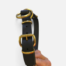 læderhalsbånd halvkvæl 55 cm