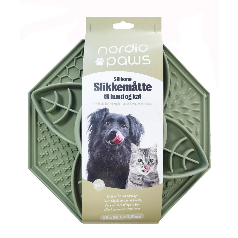 Slikkemåtte 2 i 1 Grøn, Nordic Paws