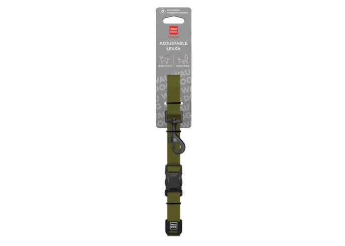 Collartex vandafvisende hundeline med magnetspænde - WAUDOG Khaki