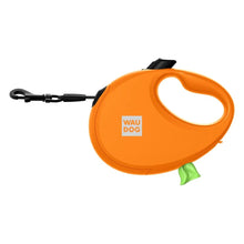 WAU DOG Flexline med poseholder - Orange