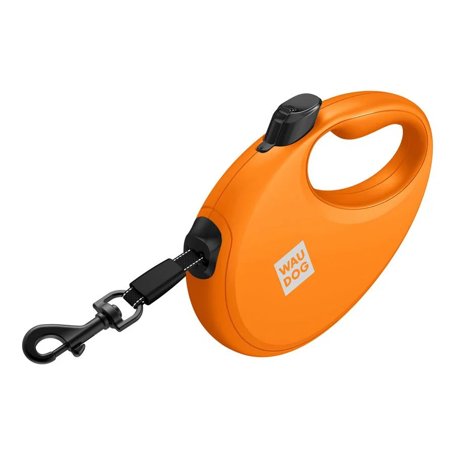 WAU DOG Flexline med poseholder - Orange
