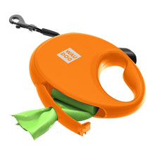 WAU DOG Flexline med poseholder - Orange